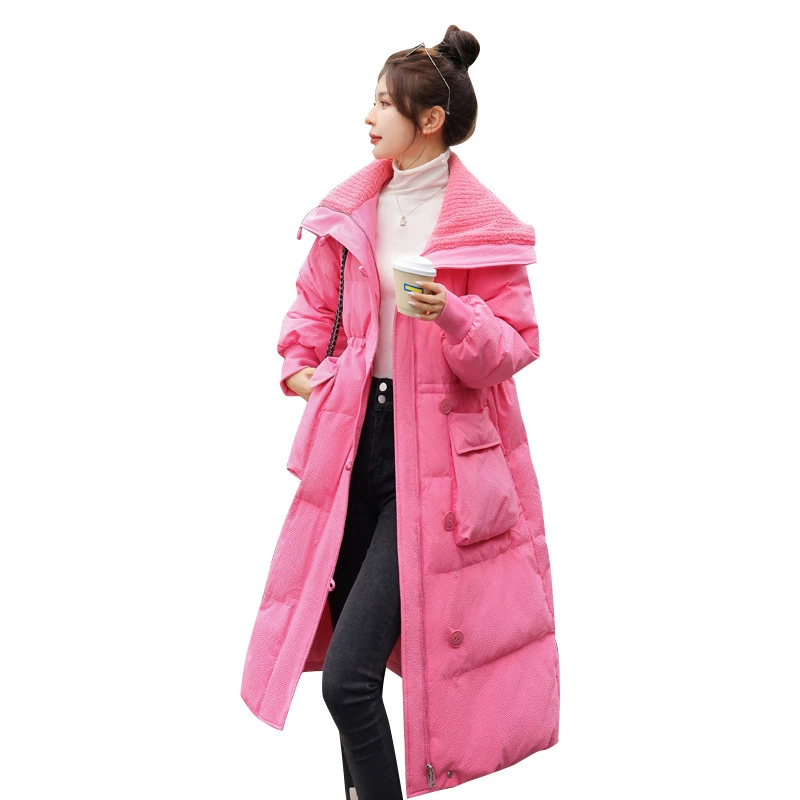 Long velvet down jacket, (Physicals), 2023 collection, duck down