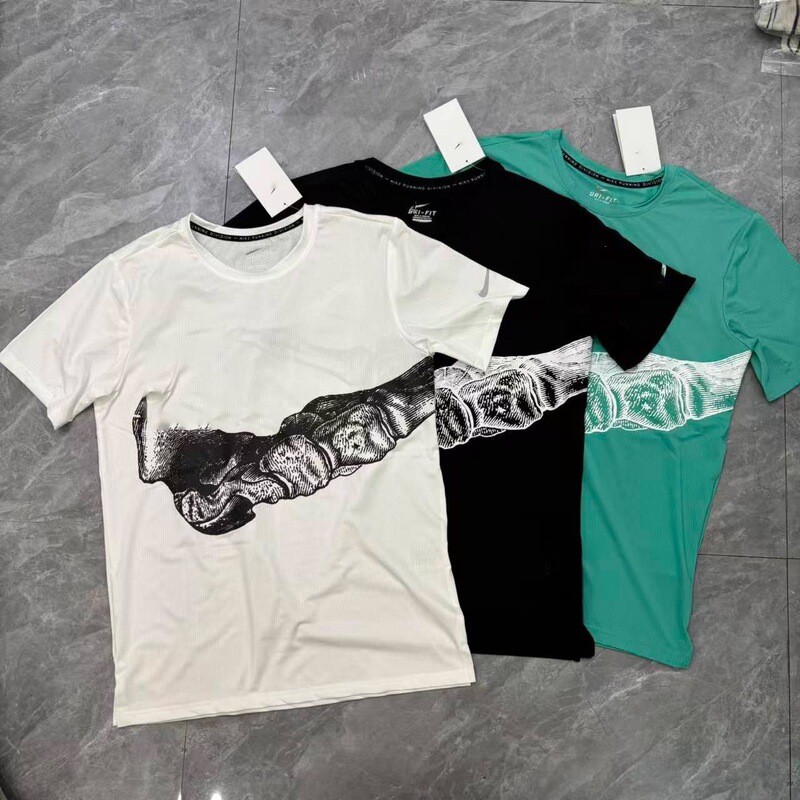 New Summer Trendy Brand T-Shirt Cross-Border Tk Hot-Selling Men's Short-Sleeve Round-Neck Top with Sports Training Pattern New Summer Trendy Brand T-Shirt Cross-Border Tk Hot-Selling Men's Short-Sleeve Round-Neck Top with Sports Training Pattern