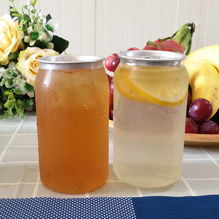 Pop can sealed Cup drink PET transparent plastic sealed can drink bottle milk tea craft brewed beer