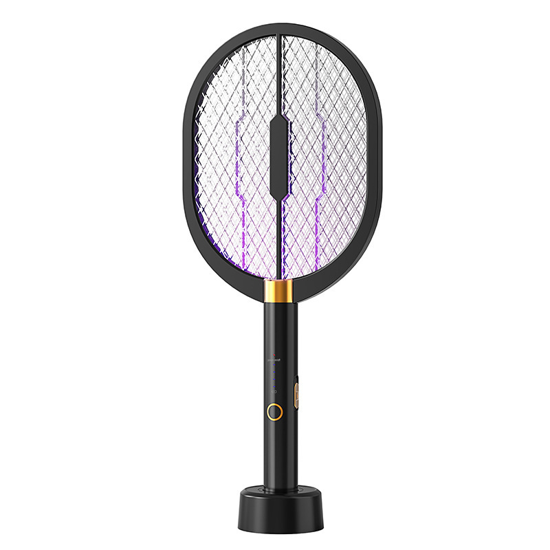 Black Warrior 電気蚊たたき 充電式壁掛けスタンド 2-in-1 新しいスマート蚊取りラケット ハエたたき蚊取りランプ|undefined