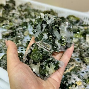 Green Tourmaline Crystal Cluster