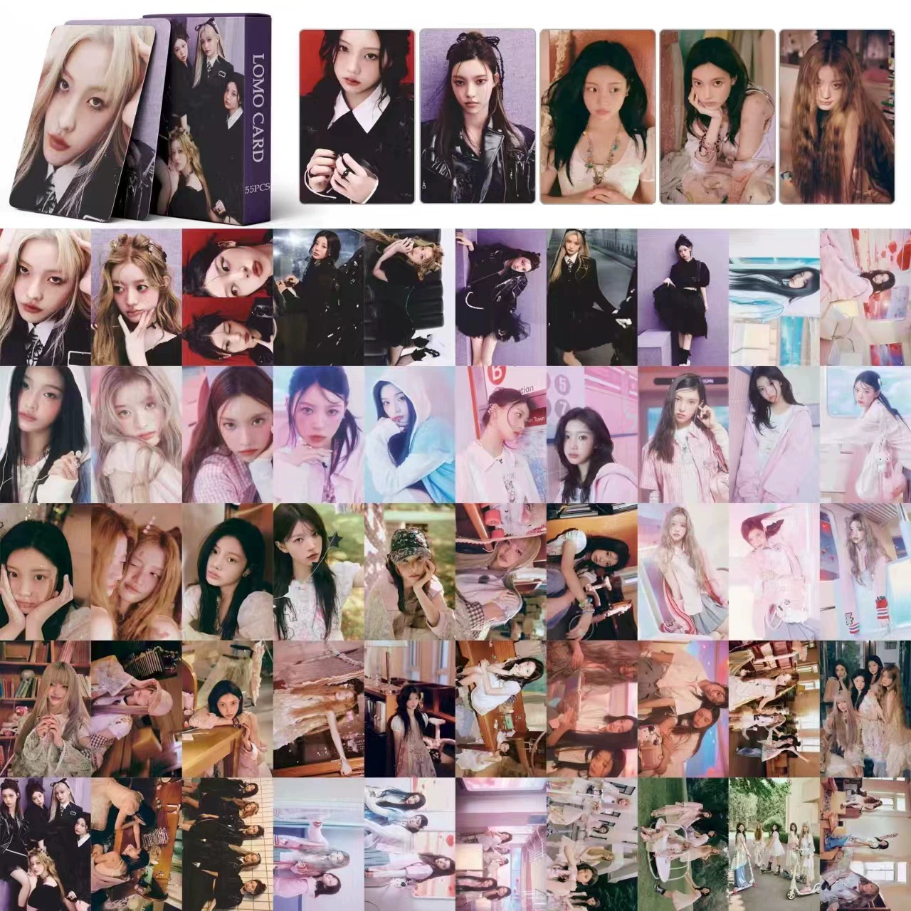 Большое количество 55 ILLIT альбомов YUNAH MINJU в наличии, периферийные карты KPOP-звезды, маленькие карточки LOMO