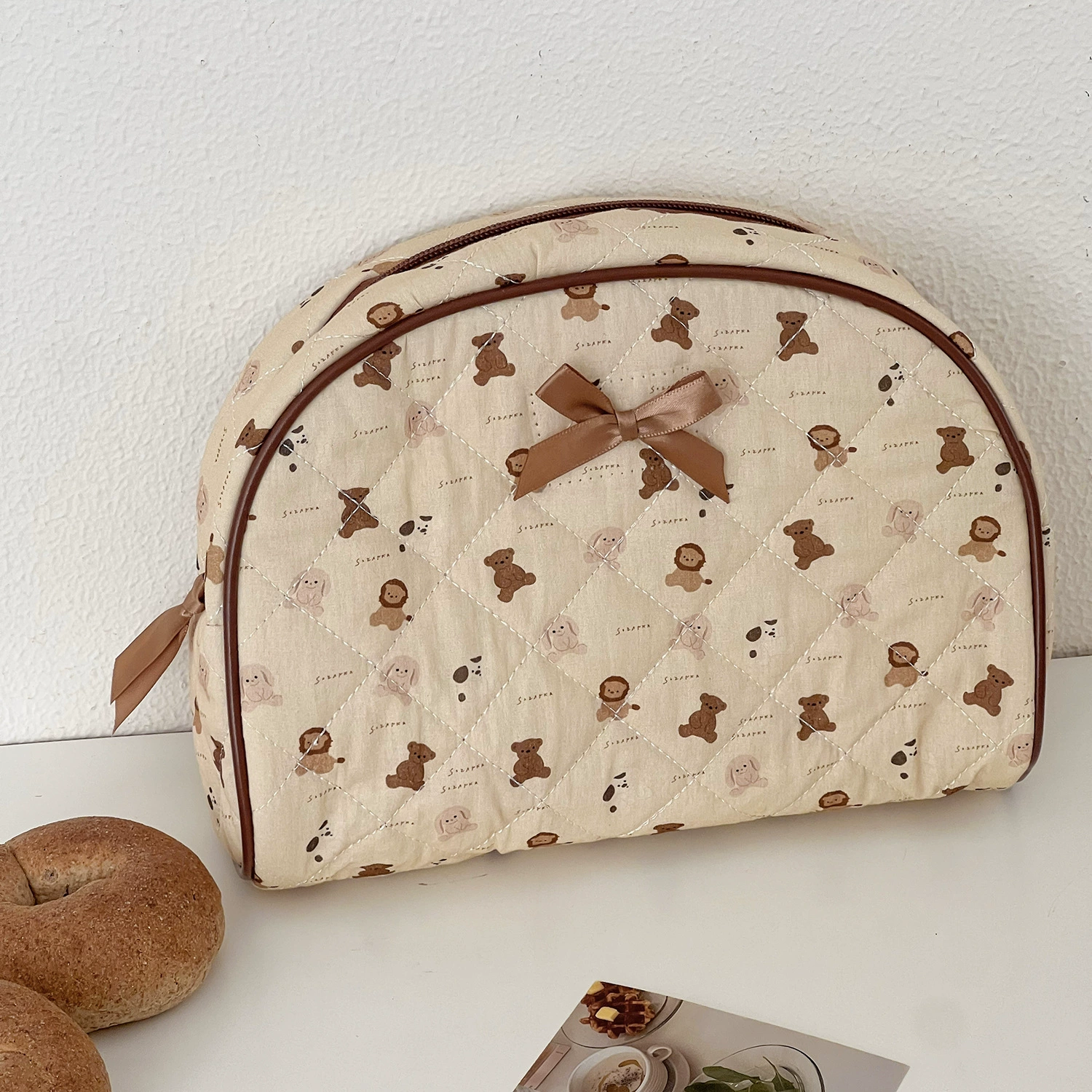 Донат косметичка высокого качества, organizer bag, портативная вместительная дорожная сумка с медведями