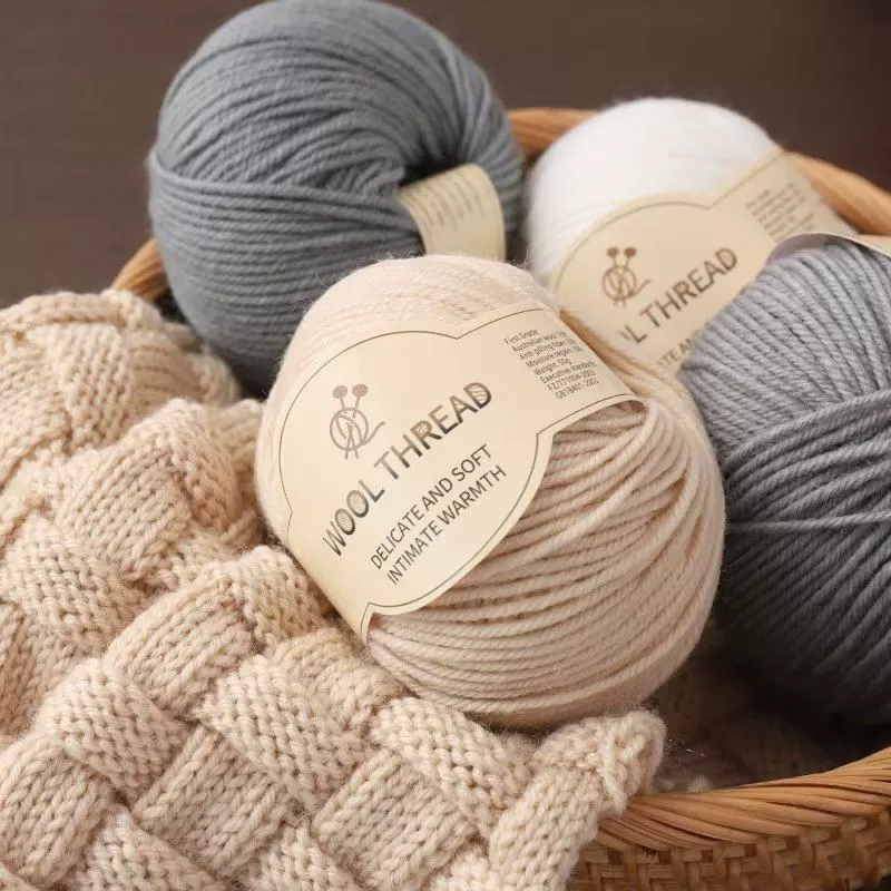 Кросс-бордер refined spinning импортированная австралийская шерсть шерсть 4 шерсти из 4 порций грубая рука не может позволить шарик из волокна смешанная шерсть оптовая продажа