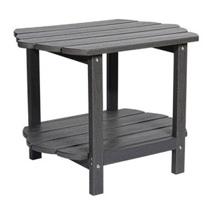 Outdoor Side Table Square Open-Air Balcony Courtyard Small Side Table Imitation Wood Ins Style Ready Stock