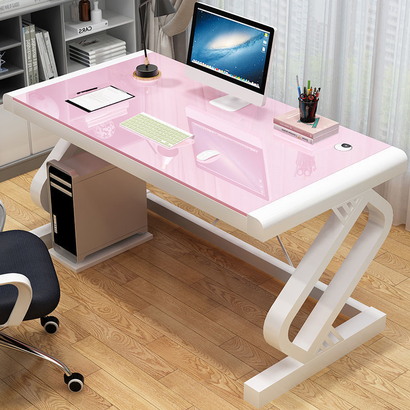 Mesa de computadora de vidrio temperado simple mesa de estudio mesa de escritorio de computadora simple y moderna mesa económica image 10