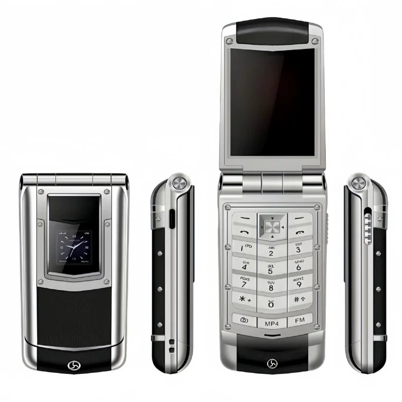 Кросс-граничная внешнеторговая новая модель V77 Ayxta не умный flipPhone с двумя SIM-картами для пожилых людей с длительным временем работы батареи