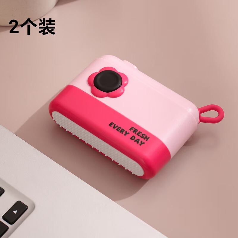 【原创】三合一相机粘毛器可水洗便携卡通去毛器粘滚筒宠物除毛刷|undefined