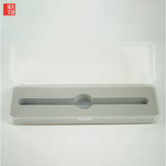 Tsing筆箱シンプル透明pp文房具箱プラスチックカバー付き筆箱はロゴを印刷できます