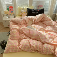 跨境卡通儿童三件套床单水洗棉学生宿舍四件套床笠成人云朵棉批发