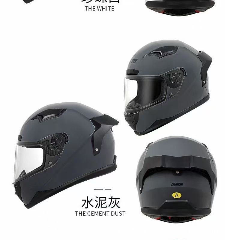 Gsb-371 Motorcycle Helmet with a Versatile High-Profile Helmet Body, Reserved Headphone Slot, Sturdy Abs Helmet Body, Suitable for All Seasons, Unisex