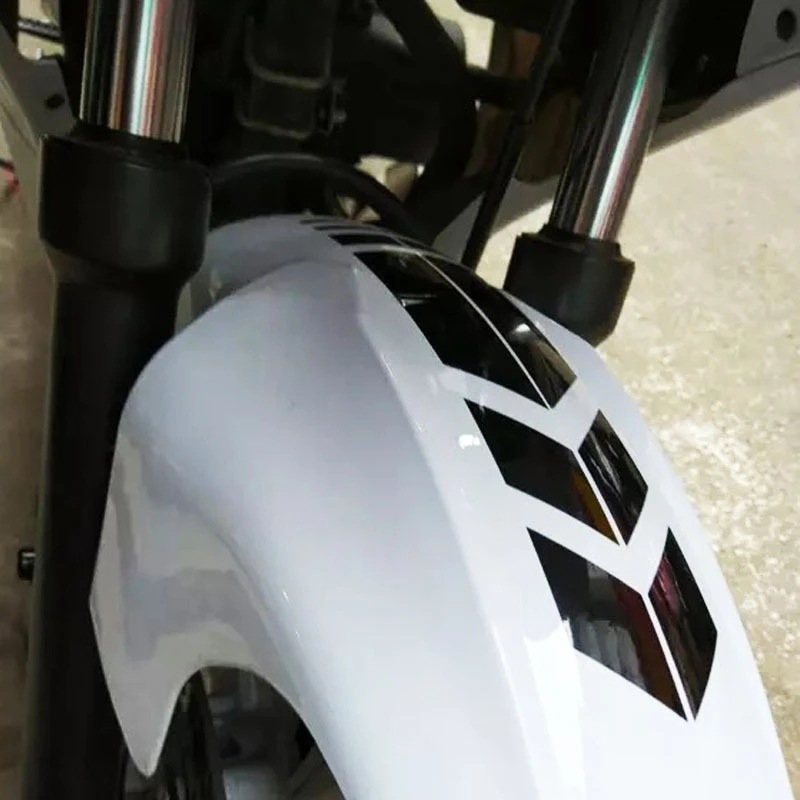 Motorcycle with stripes reflective car with fender sticker electric car arrow sticker_voghion.com