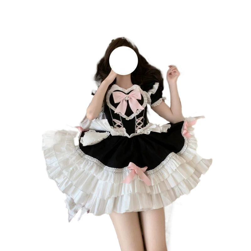 Милая японская Lolita с короткими рукавами, Lolita, атмосфера милой девушки, наряд для Lolita, пышная юбка