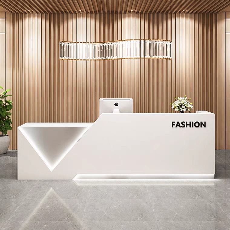 简约现代收银台酒店大理石美容院公司前台接待台服装店柜台工厂