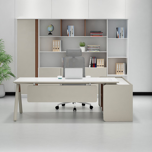 Modern Minimalist Boss Desk 1.78m Supervisor Desk Manager Minister Assistant Office Desk and Chair Combination