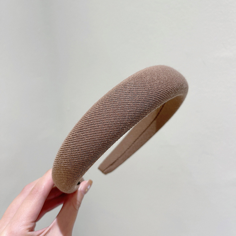 韓国版の顔を洗って髪のカチューシャの女性の卸売りの高い頭の頂の広い辺の海綿のカチューシャの純色の髪の飾りの百合diyの髪飾り|undefined