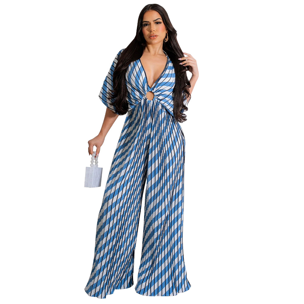 Streetwear Tie Dye Stripe Polyester Jumpsuits display picture 12