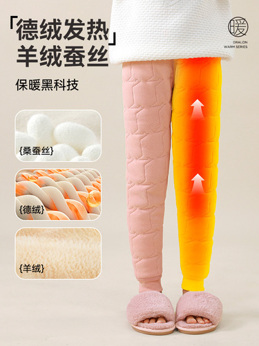 Children’s School Uniform Essential: Fleece-lined Cotton Pants—Innerwear for Autumn and Winter, Thickened and Warm-Keeping Pants for Boys and Girls in Northeast China