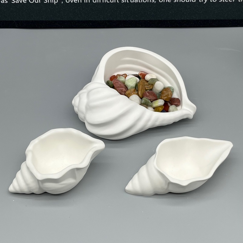 Factory Direct Sales Plaster Scented Candle Cup Candle Jar Container Conch Shell Candle Holder Fragrance Creative Ornaments Gifts