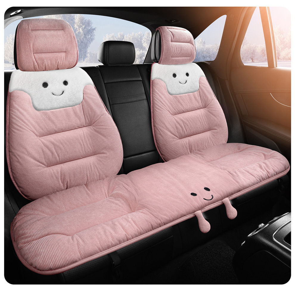 Car Seat Cushion Winter Warm Universal Seat Pad for Driver's Seat, Single Piece down Cushion for Rear Seat, Light Luxury High-End Feel