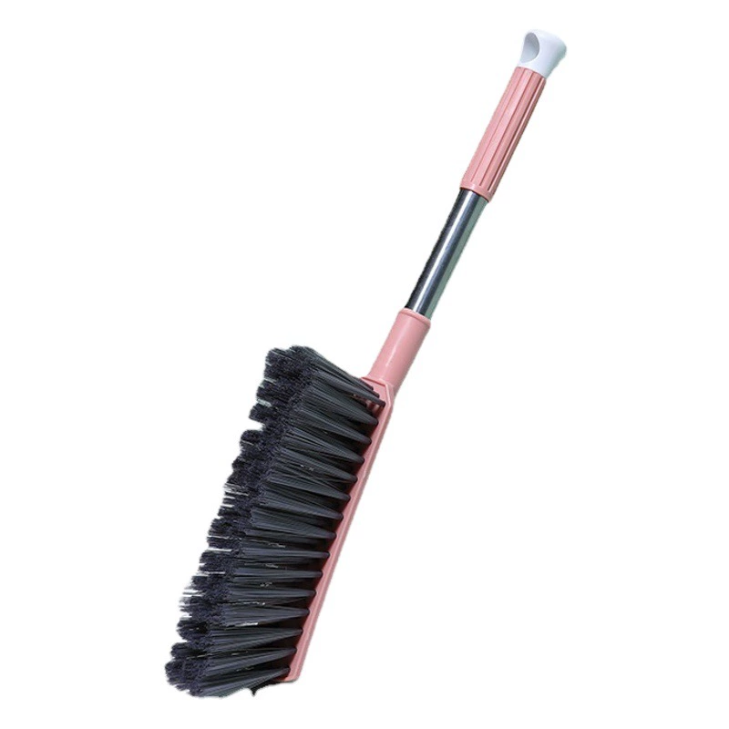 Щетка для уборки, щетка для кроватей, щетка для удаления пыли, щетка для подметания постелей, щетка с мягкой щетиной для простыней, инструмент для уборки с длинной ручкой из нержавеющей стали для домашнего использования.