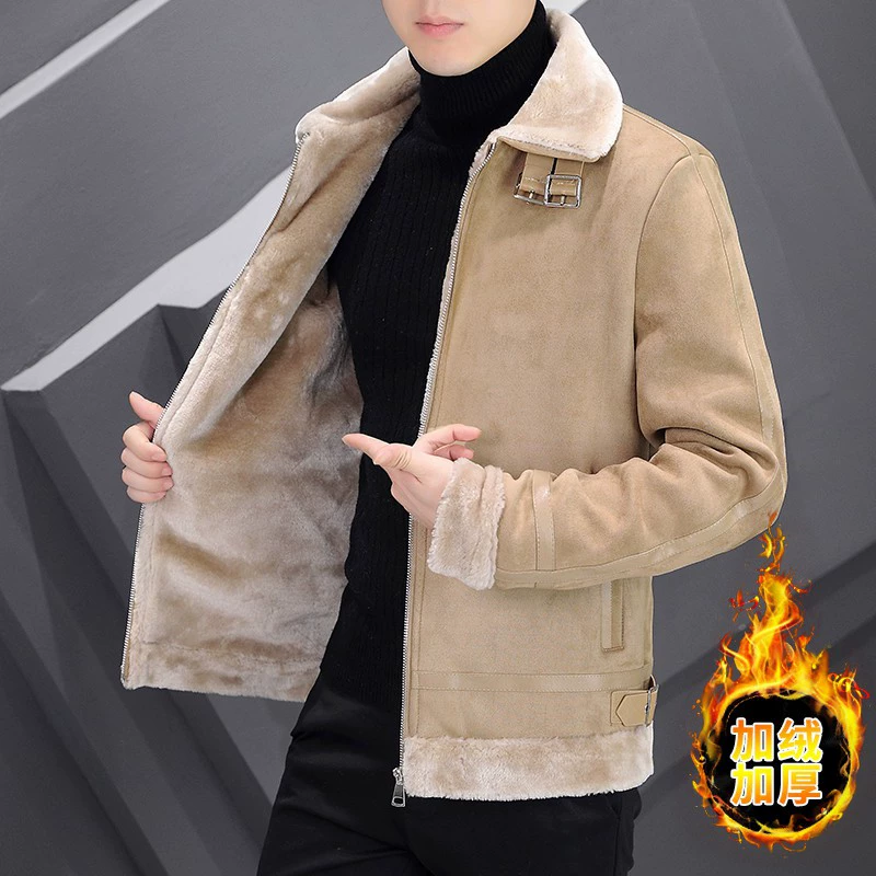 2023 Haolai House-Winter Оленья шкура Бархатный мех Одна утолщенная куртка на флисовой подкладке