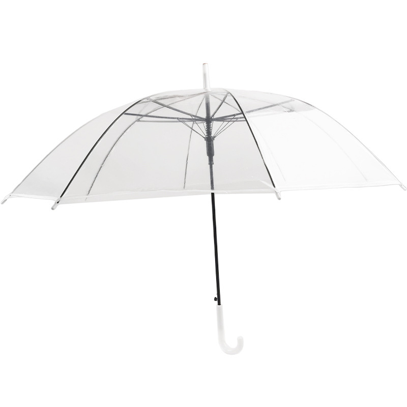 Creative automatic long handle straight rod transparent umbrella set children gift umbrella transparent umbrella wholesale advertising umbrella logo