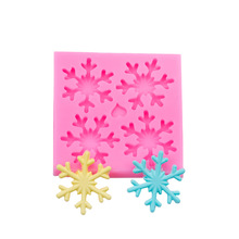 新款4片圣诞大雪花翻糖蛋糕装饰工具巧克力模具DIY烘焙工具