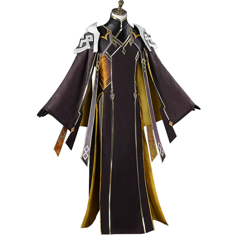 Комплект, доставка на прямую новая Dimension cos костюм в для Zhongli cos костюм Rock King Emperor Zhongli cosplay игровая костюм