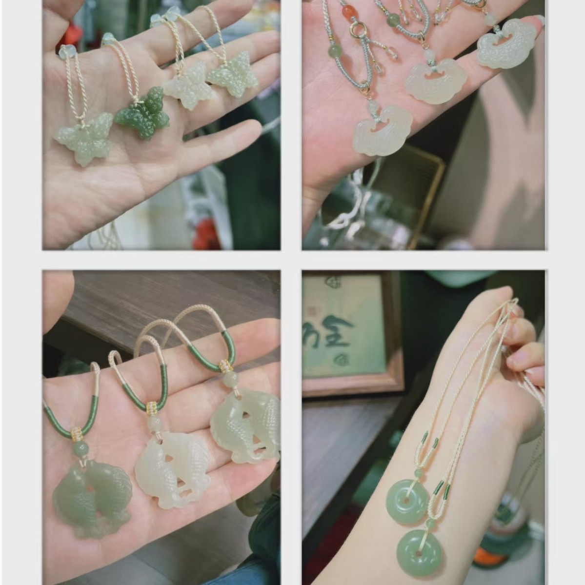 天然和田玉佛祥云锁吊坠翡翠国风玉器无事牌玉石玉雕直播代发