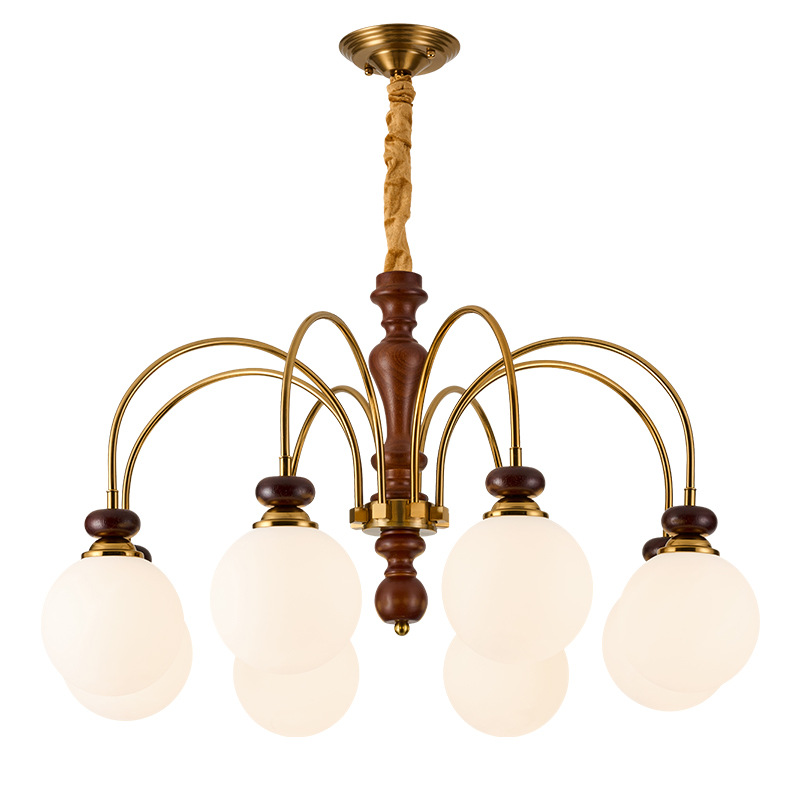 Grand View Garden Chandelier Francés dormitorio sala de estar luz principal nueva china americana simple estudio estilo medieval lámpara de comedor L535
