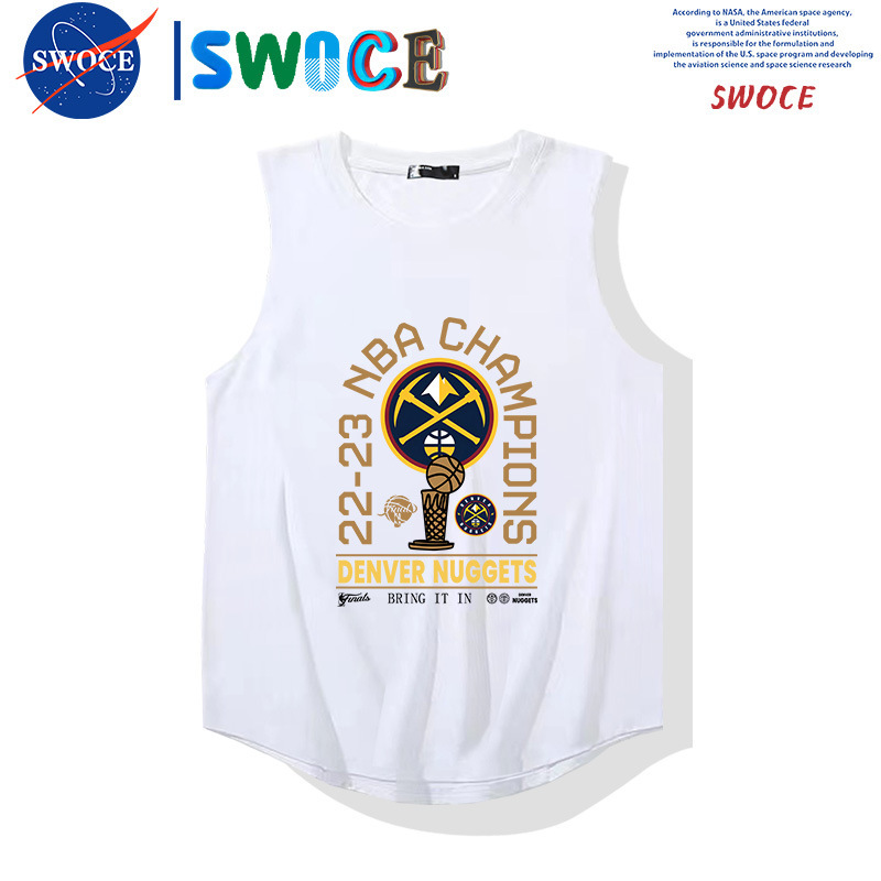 Basketball Sports Nuggets Total Crown Speed Dry Waistcoat Vest Men's Youth Summer Fitness Sports Loose Trendy Brand Sleeveless T-shirt Basketball Sports Nuggets Total Crown Speed Dry Waistcoat Vest Men's Youth Summer Fitness Sports Loose Trendy Brand Sleeveless T-shirt