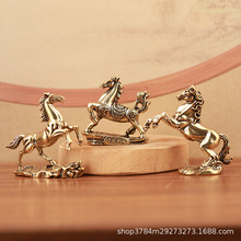厂家供应铜马摆件铜马到成功工艺品摆件办公室客厅茶几桌面装饰品