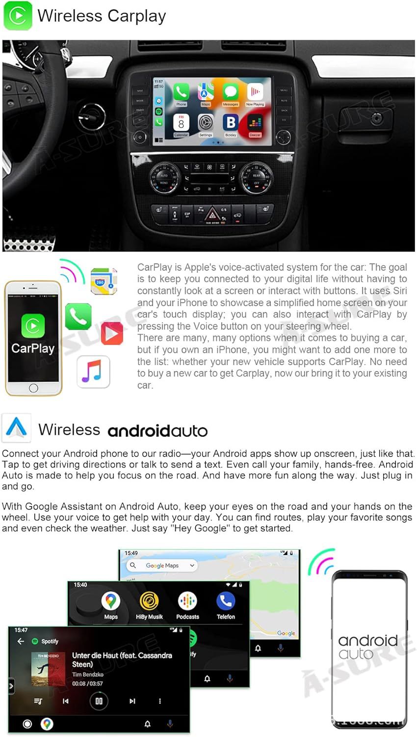 Cross-border suitable for BENZ Mercedes-Benz R-Class W251 R300 car radio multimedia GPS Android navigation