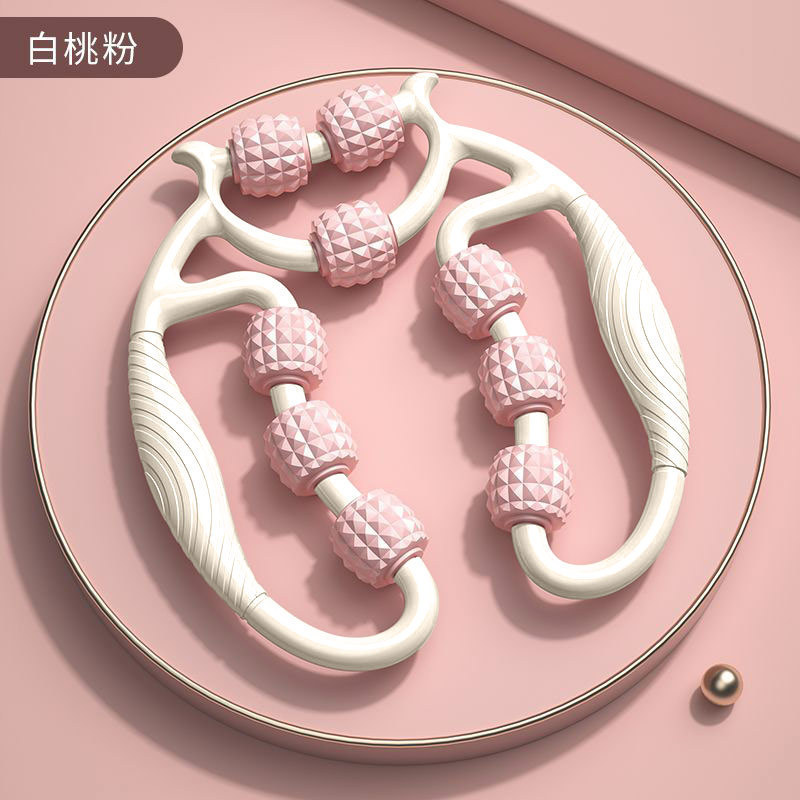 环形夹腿按摩器瘦小腿消除肌肉按摩器放松揉捏滚轮轴锻炼瘦腿神器|undefined