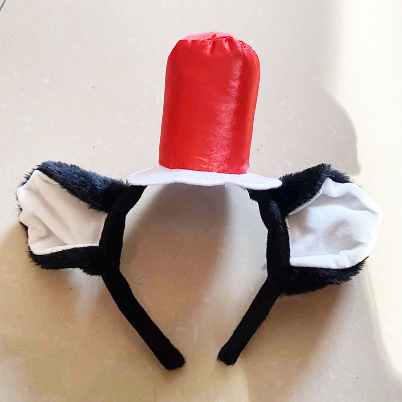 Forniture di Halloween, oggetti di scena per spettacoli in maschera, cappello da pirata, nastro rosso, cappello da pirata, grande cappello da capitano_voghion.com