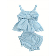 M 44124 Baby Girls' Stripe Short Set Ů�����ƶ̿���װ��