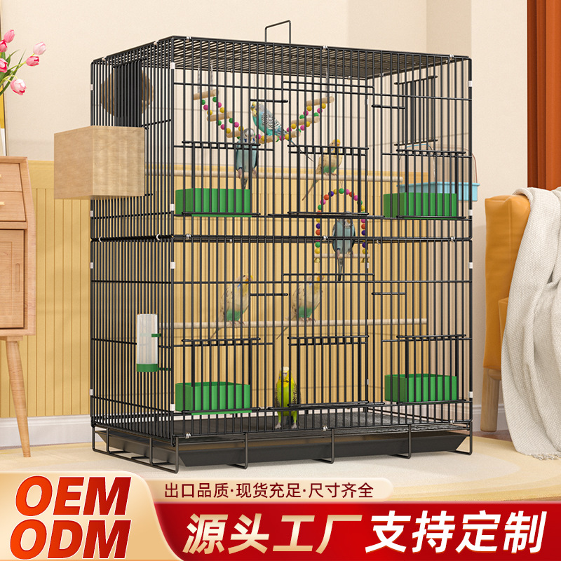 鸟别墅家用鸟笼子室内玄凤加高鸟笼鹦鹉笼繁殖笼小鸟专用大号折叠