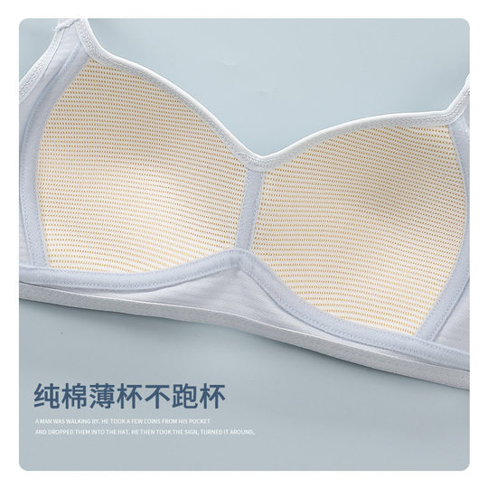 Spot cotton girl bra no steel ring development period underwear female high school students all cotton bra wholesale