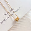 Golden necklace stainless steel, trend chain for key bag , European style, does not fade, internet celebrity, light luxury style, wholesale