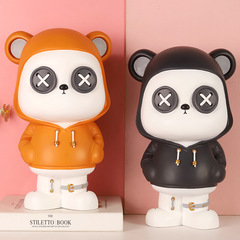 Button Bear Storage Bank Large Capacity, Depositable and Withdrawable, Cartoon Children's Savings Bank, Desktop Decorative Ornament