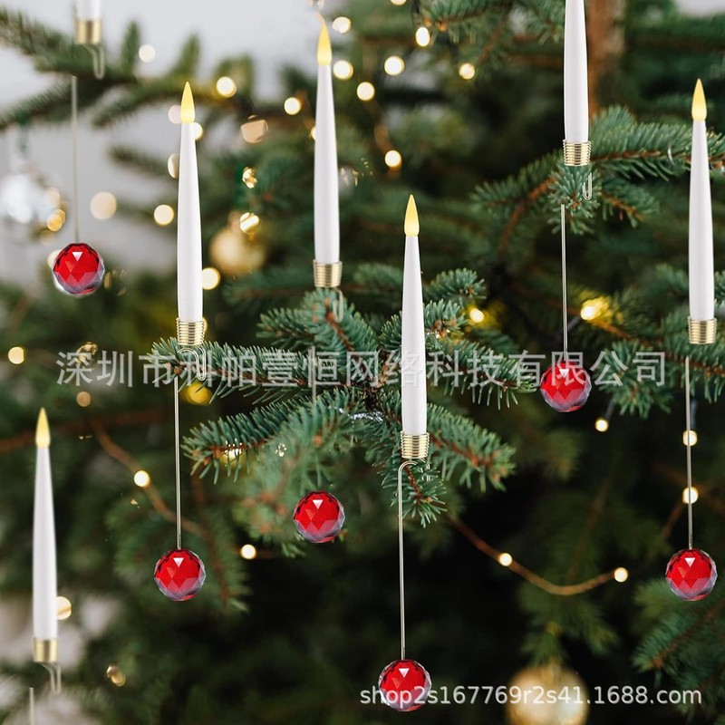 クロスボーダー新品12PCSキャンドルクリスマスキャンドルLEDキャンドルインテリア祭り雰囲気装飾キャンドルクリスマスツリー|undefined