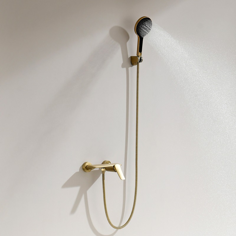 Juego de ducha de ducha de ingeniería de hotel, baño de cobre completo, ducha, ducha, ducha, botón de piano, ducha sobrealimentada