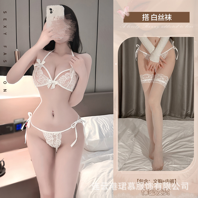 화이트 세트 화이트 스타킹