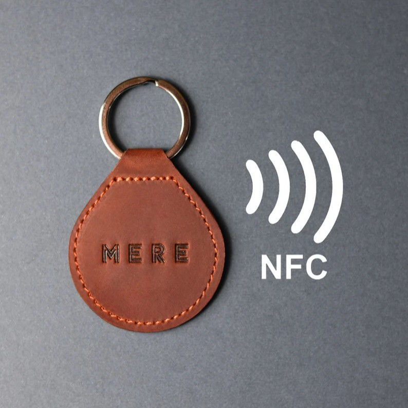 Company Website Logo, Domestic and International Social Media Team Emblem Icon, Personalized Nfc Leather Keychain