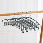 晒袜子神器多功能浸胶10夹不锈钢晾晒架多多夹子袜子架衣架防滑夹