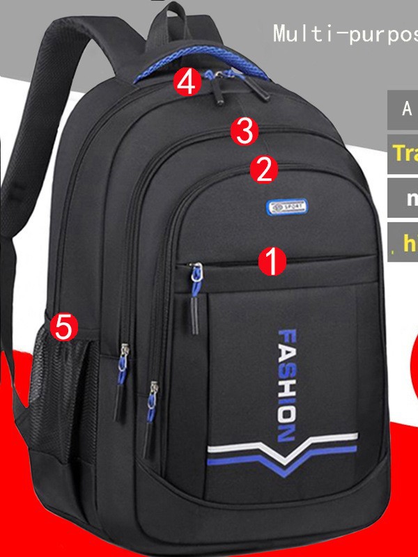 Mochila escolar para hombres, escuela secundaria, mochila de gran capacidad, estudiantes universitarios de moda, estudiantes de primaria, mochila de viaje informal coreana