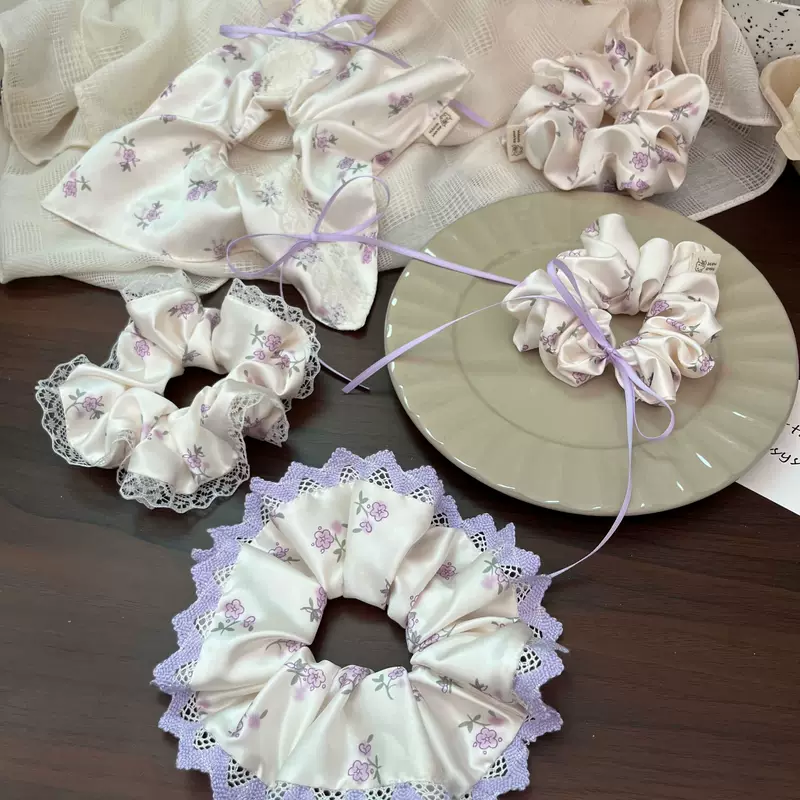 Милый свежий аксессуар для волос, фиолетовая хвостик, кружевное платье, DIY