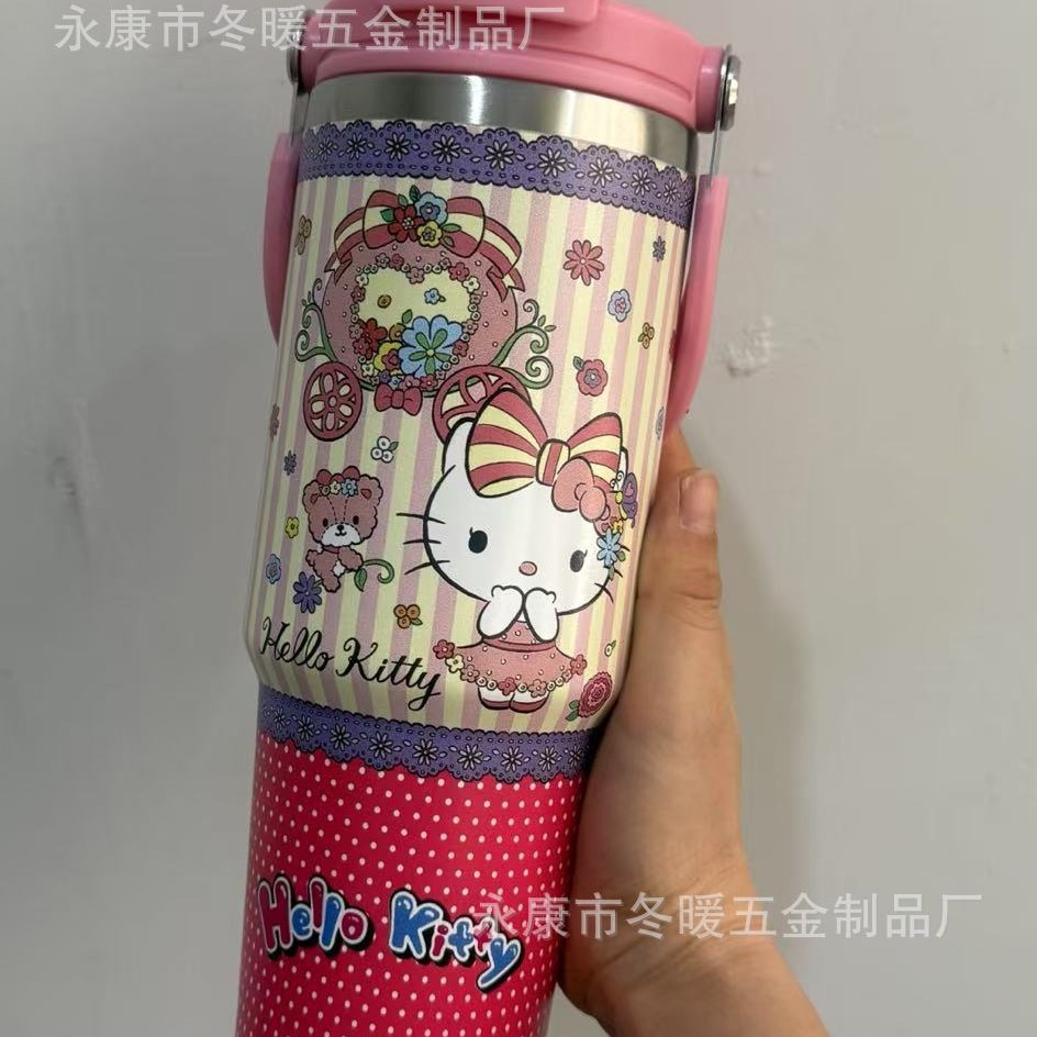 짱구텀블러 산리오 보온컵 고급스러운 외관 대용량 빨대컵 남녀 공용 30Oz 40Oz 자동차33 이미지 2