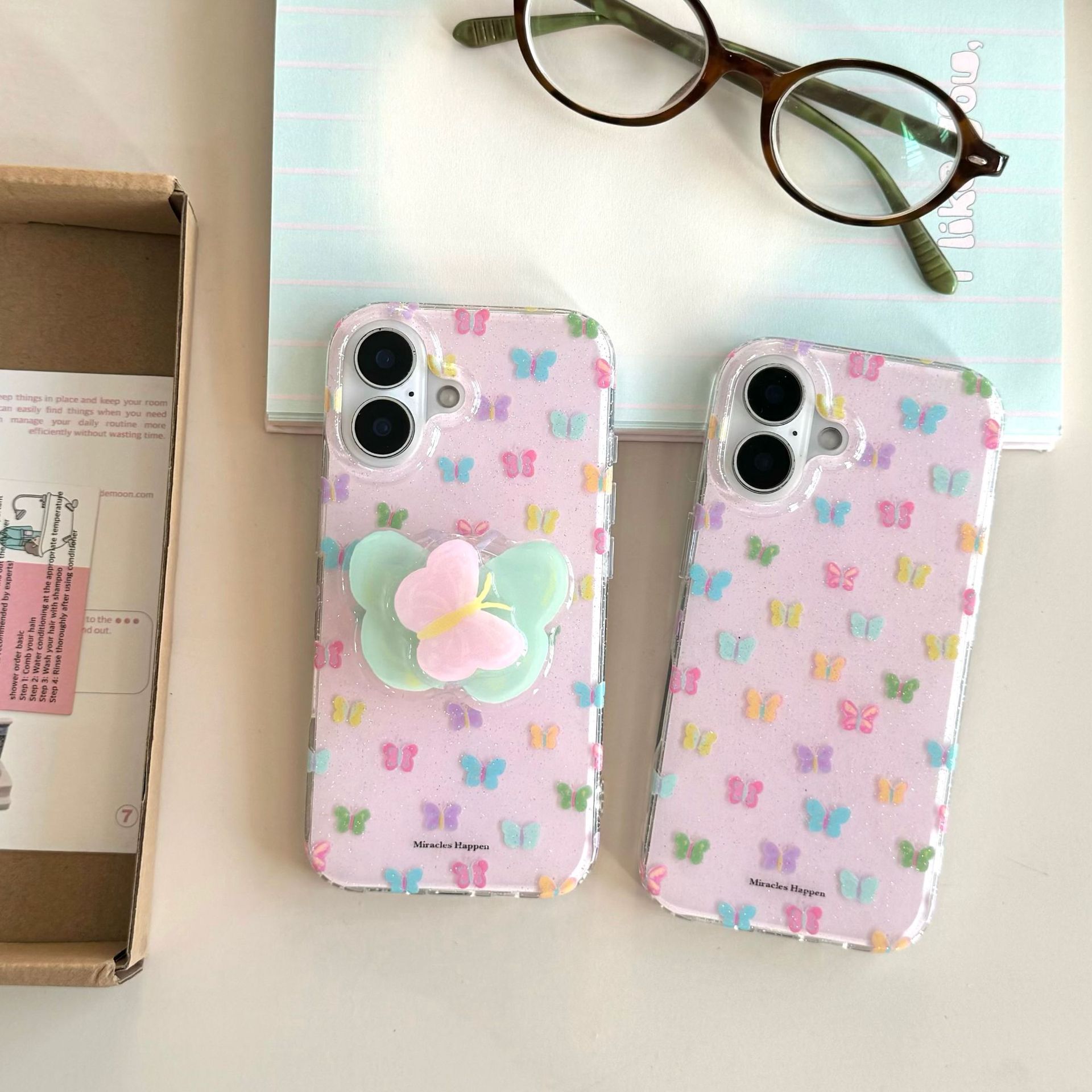 Dopamina color mariposa para iPhone16 funda para teléfono móvil 15ProMax Apple 14/13 nicho 16PM nuevo